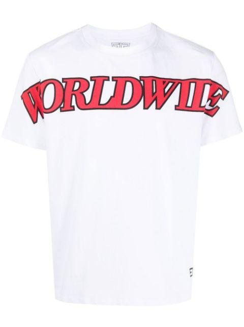 logo-print cotton T-shirt by 313 WORLDWIDE