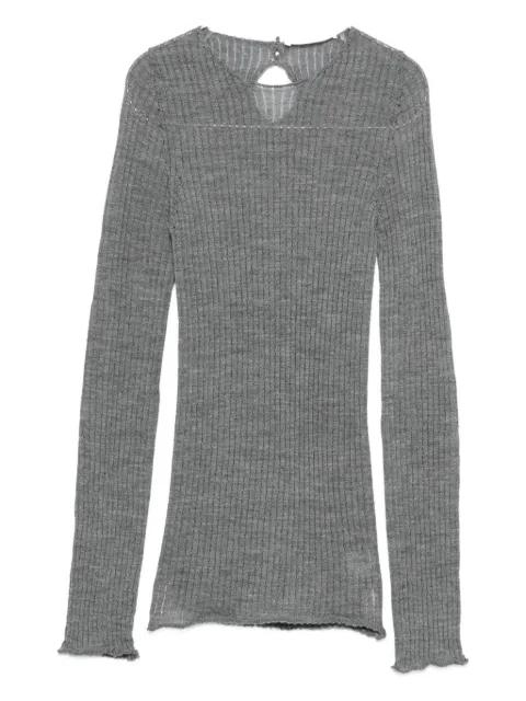 ribbed cut-out knitted top by 3311