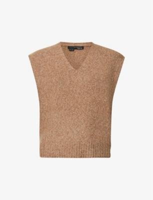 Ayla V-neck cashmere and wool-blend jumper by 360 CASHMERE