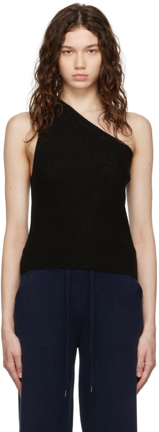 Black Gia Tank Top by 360 CASHMERE