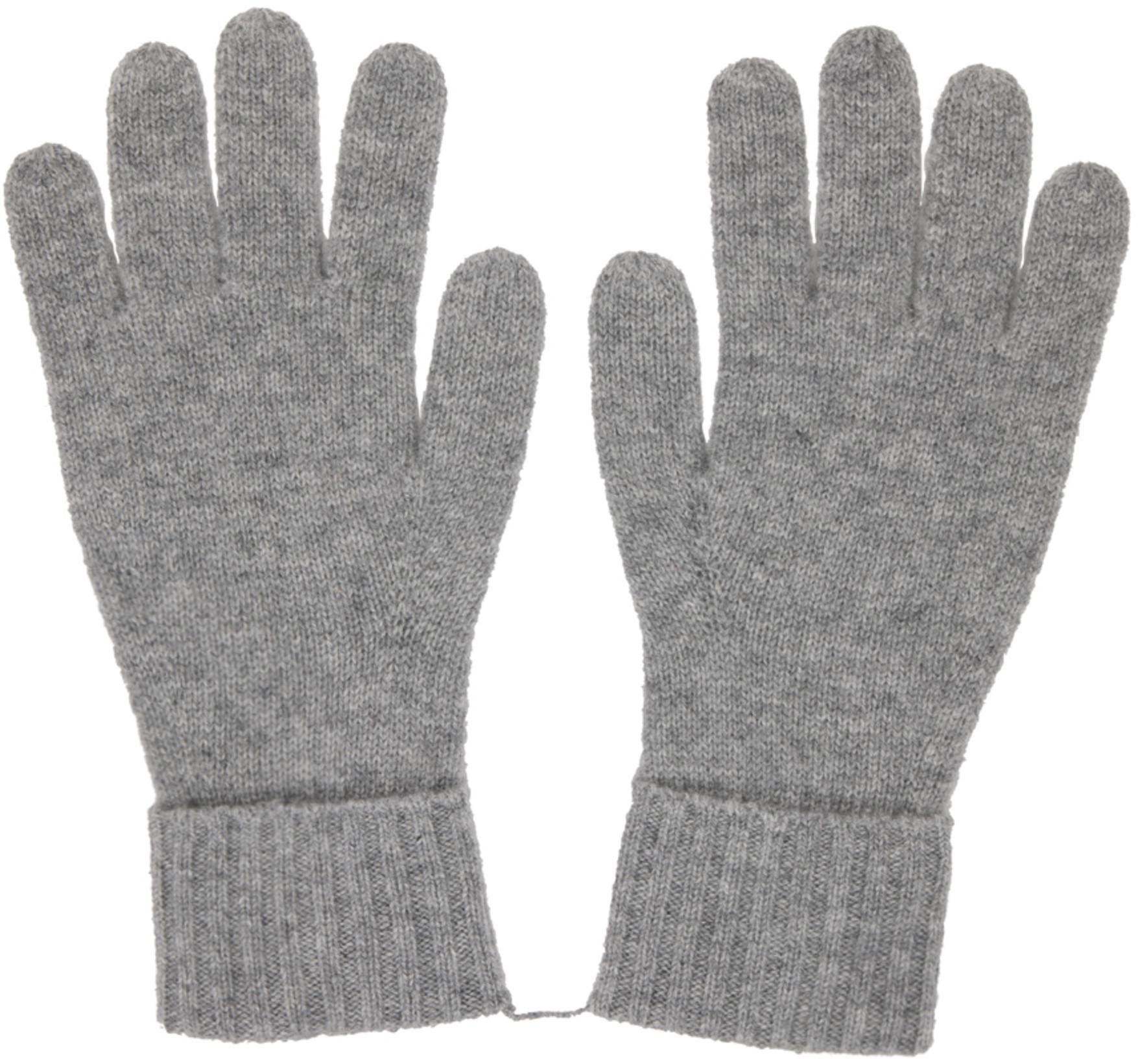 Gray Lydia Gloves by 360 CASHMERE