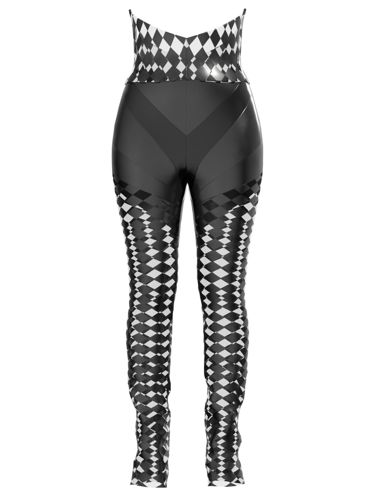 Invisible metal leggins XL by 3DFASHION ELLE