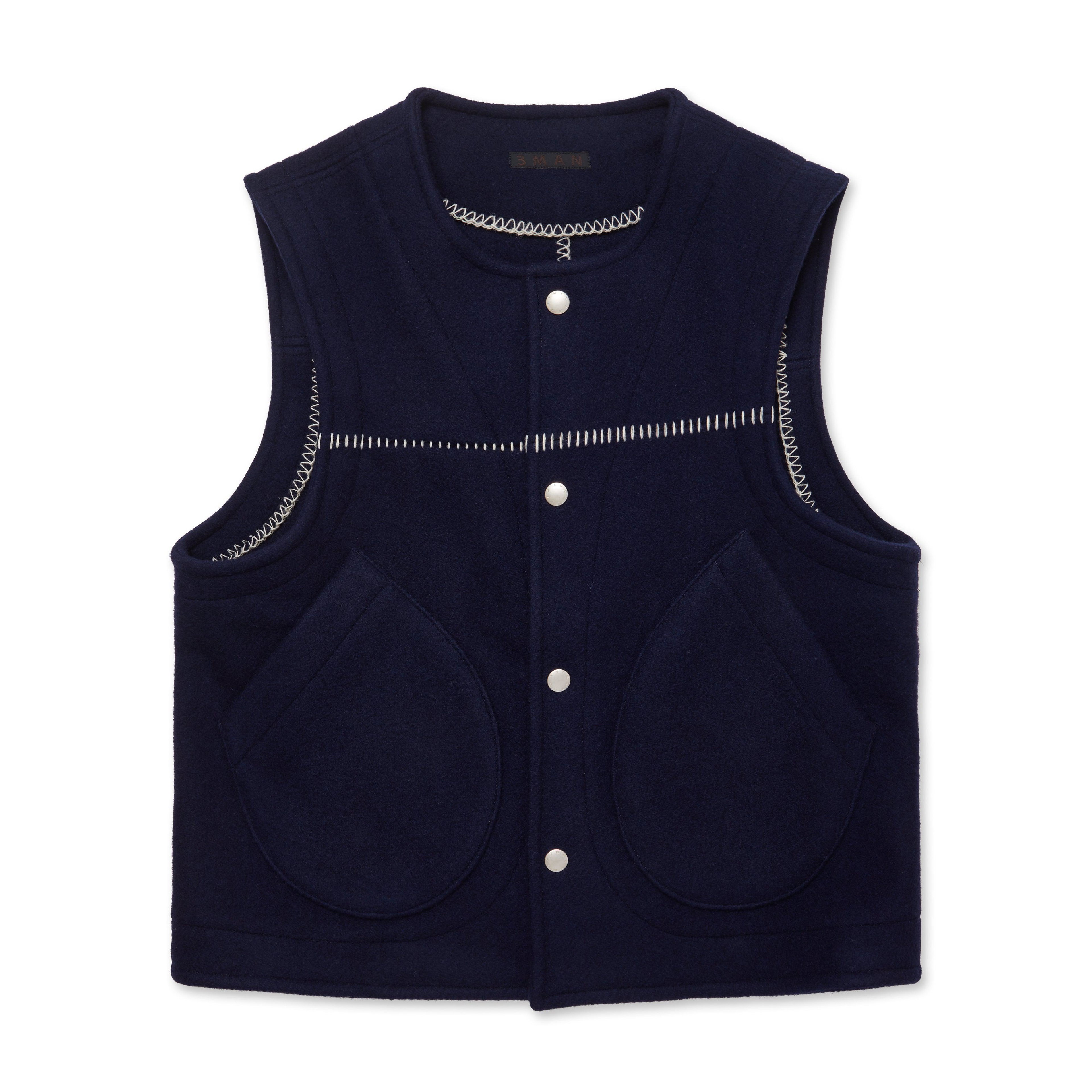 3Man - DSM Exclusive Men’s Blanket Vest - (Navy) by 3MAN