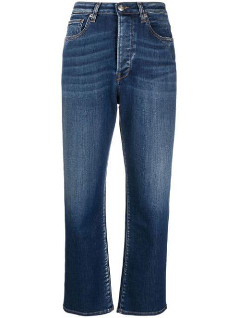 high-rise straight-leg jeans by 3X1