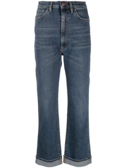 high-waist straight-leg jeans by 3X1
