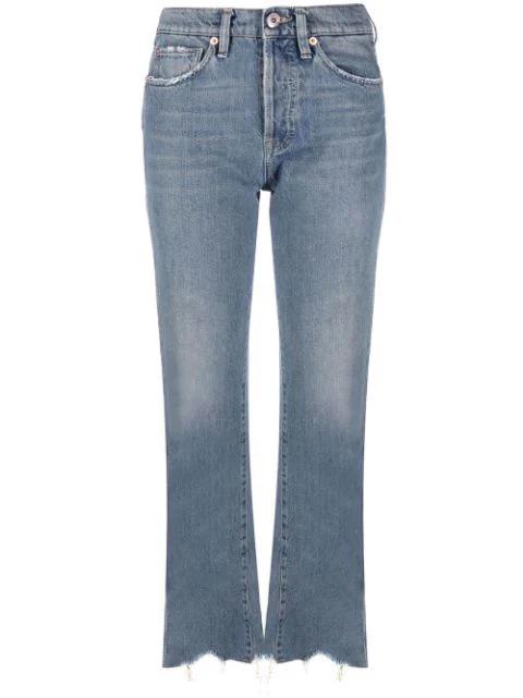 raw-hem straight-leg jeans by 3X1