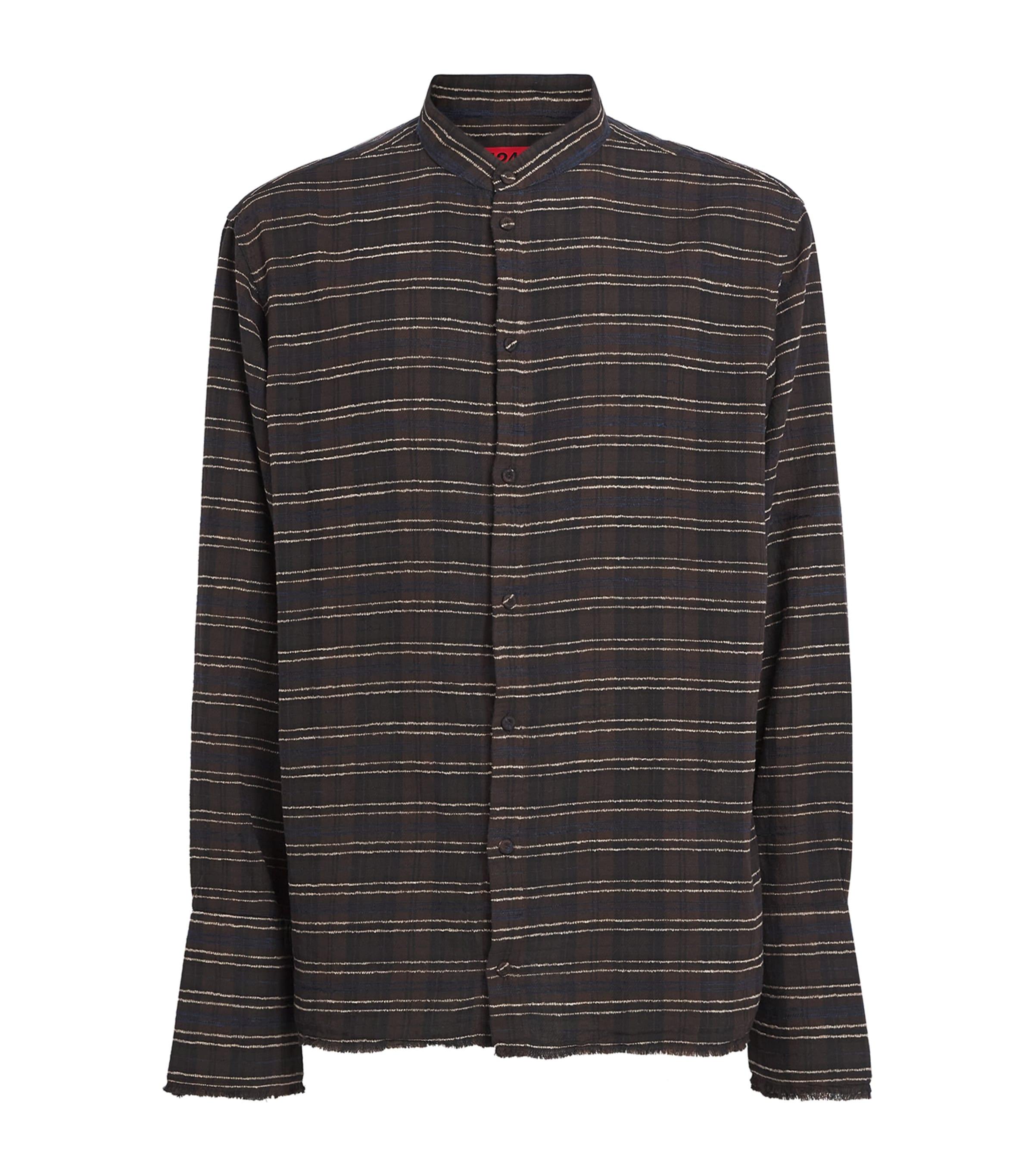 424 Cotton-Blend Flannel Shirt by 424