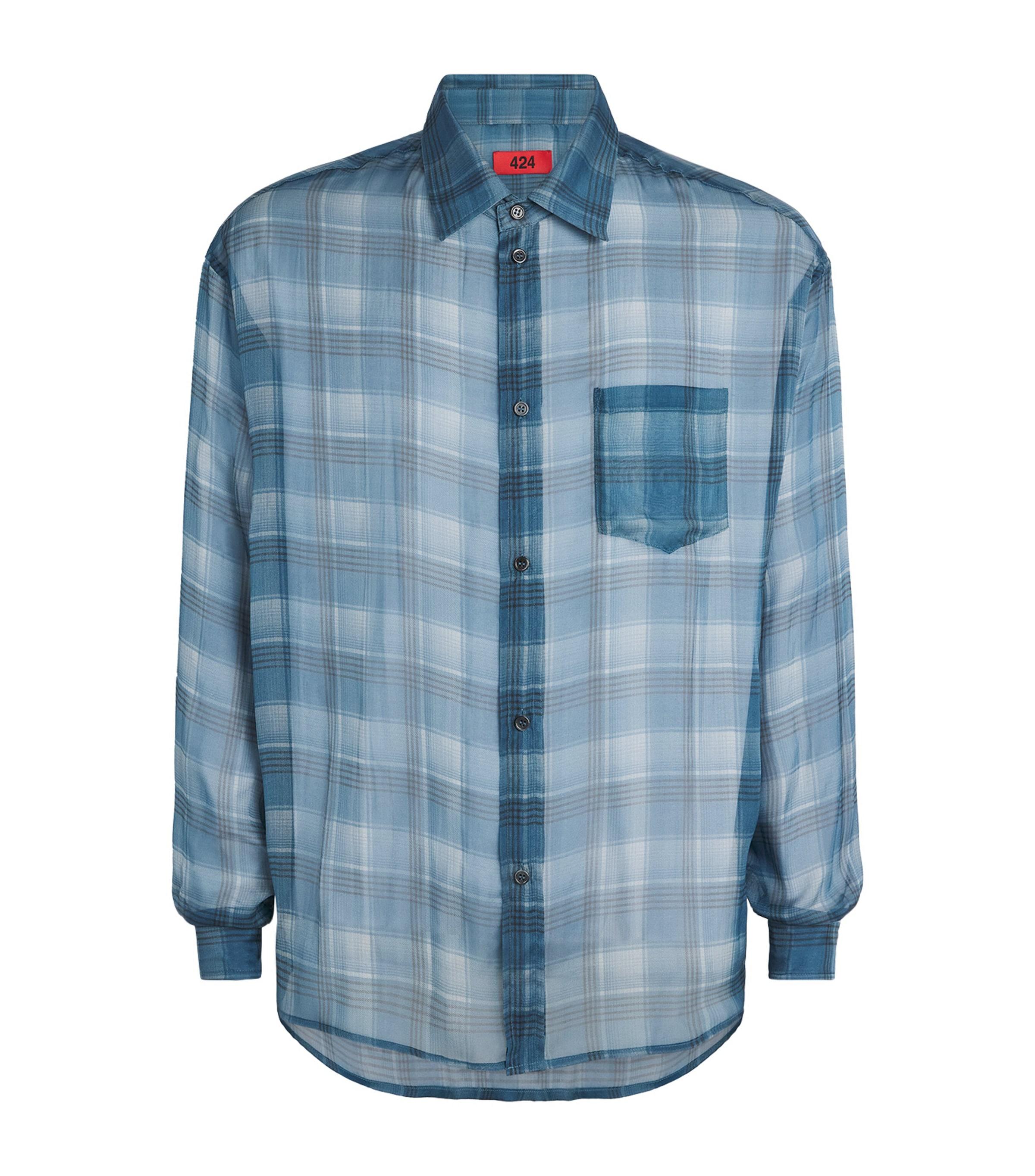 424 Silk Check Shirt by 424