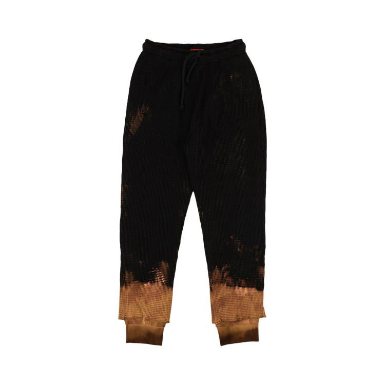 424 Waffle Knit Double Layer Sweatpants 'Black' by 424