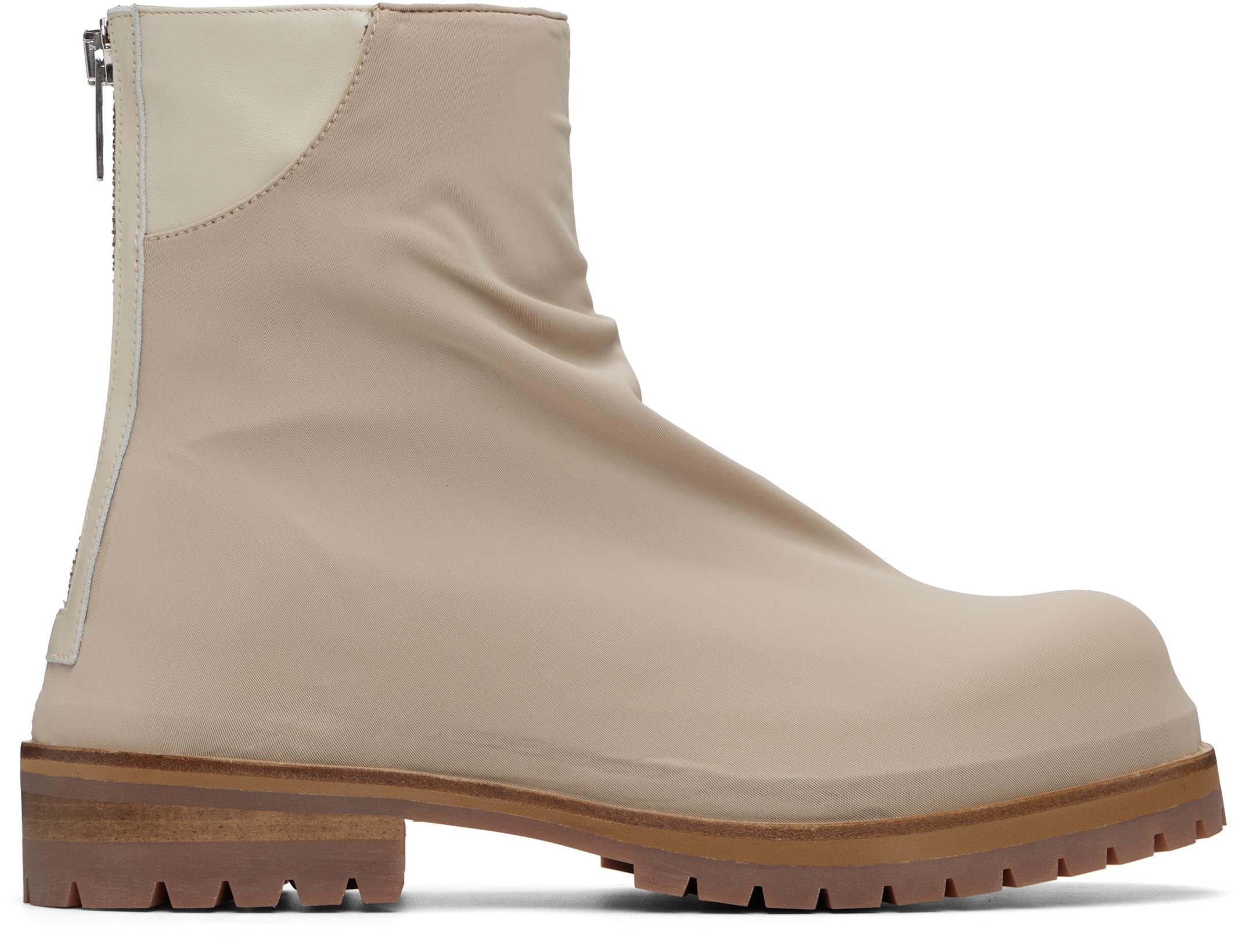 Beige Marathon Boots by 424