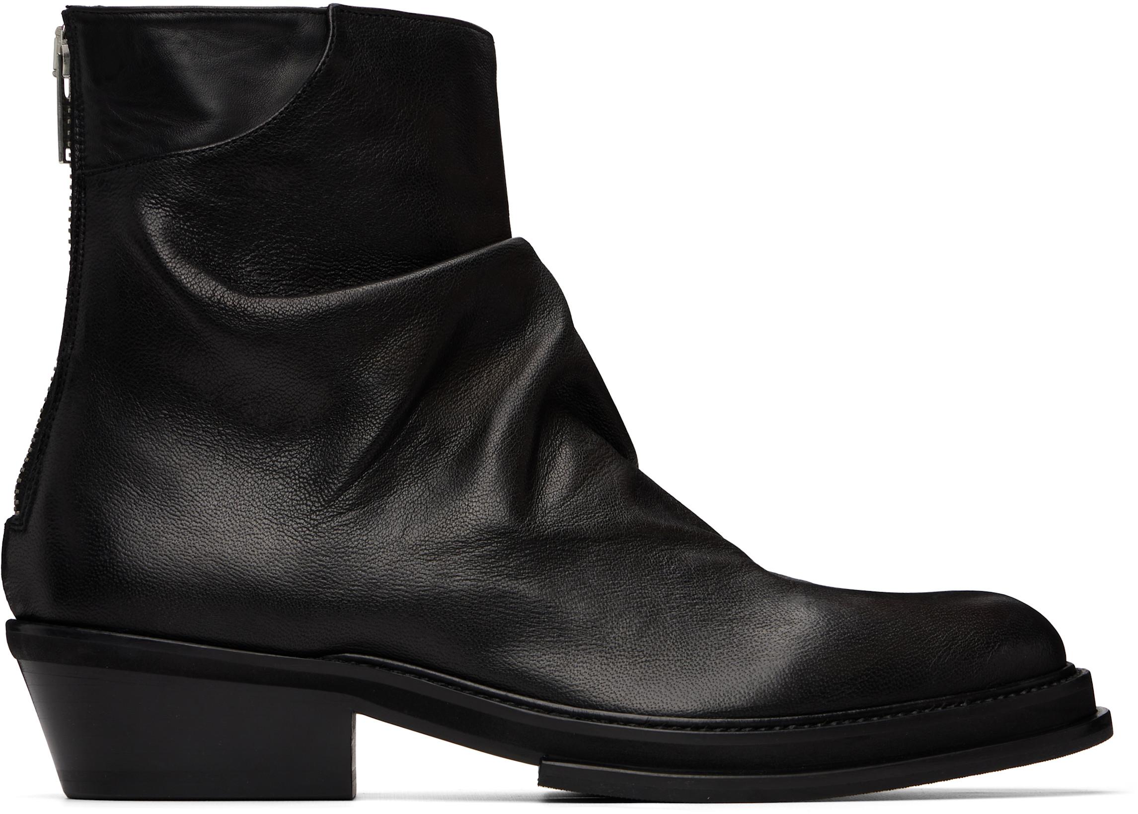 Black Marathon Cowboy Boots by 424