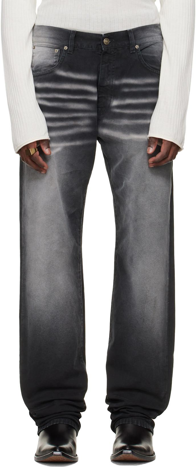 Black & Gray Collection Loose Fivepocket Trousers by 424