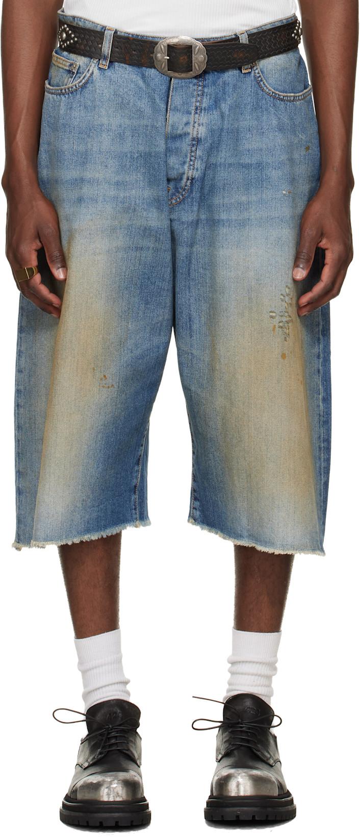 Blue 'Big Daddy' Denim Shorts by 424