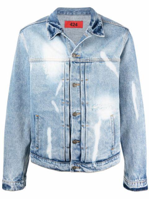 bleached denim jacket by 424