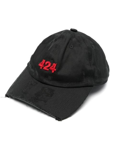 distressed cotton cap by 424