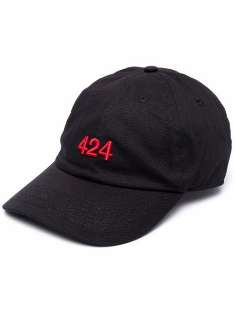 embroidered-logo baseball cap by 424