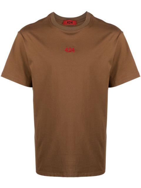 embroidered micro logo T-shirt by 424
