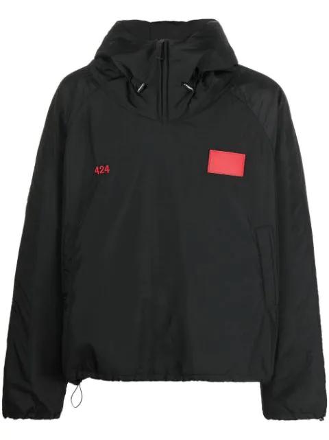 logo-patch jacket by 424