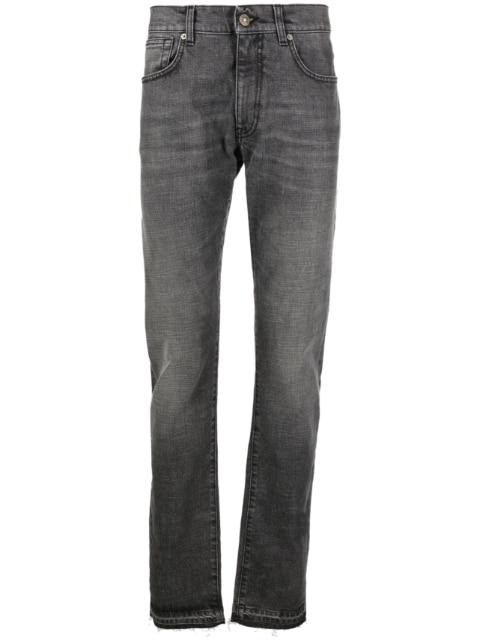 logo-patch slim-fit jeans by 424