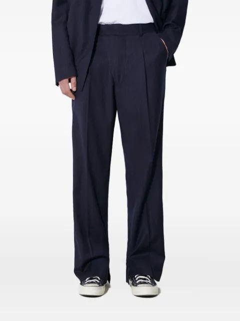pinstripe pleated-front trousers by 424