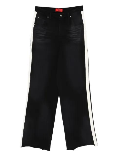 stripe-detail trousers by 424