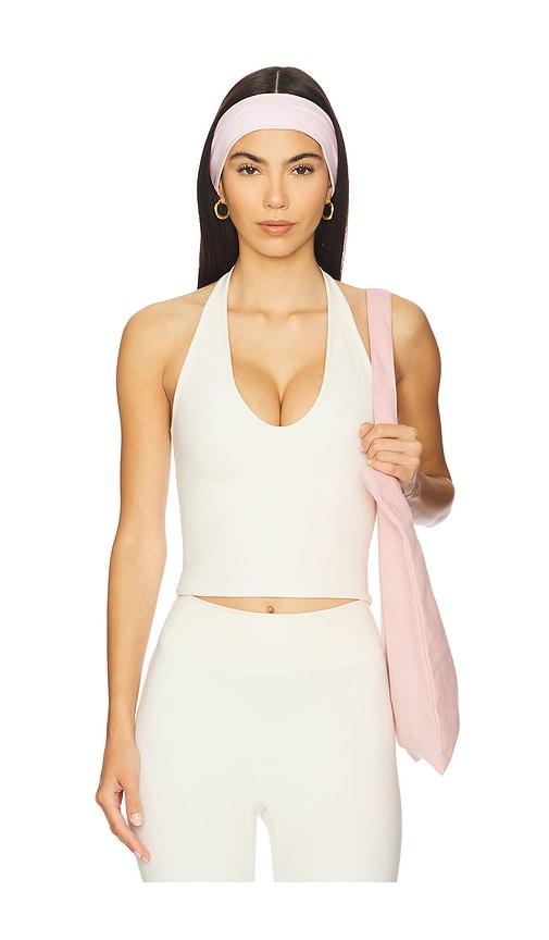 437 The Halter Tank Top in Cream by 437