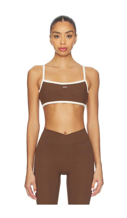437 The Micro Sports Bra in Brown by 437