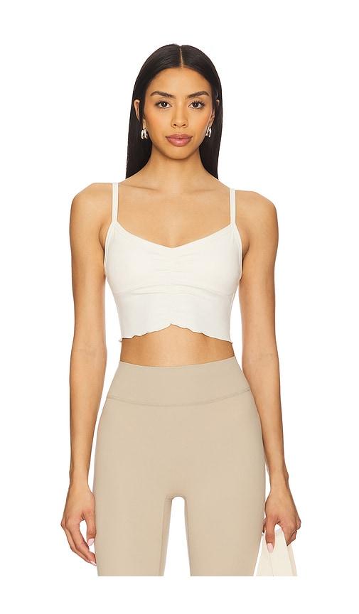 437 The Scrunch Sports Bra in Cream by 437