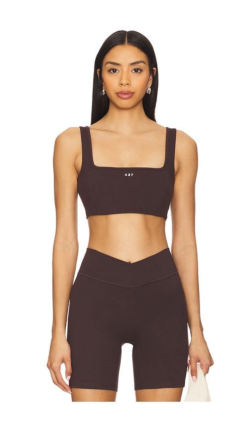 437 The Square Sports Bra in Chocolate by 437