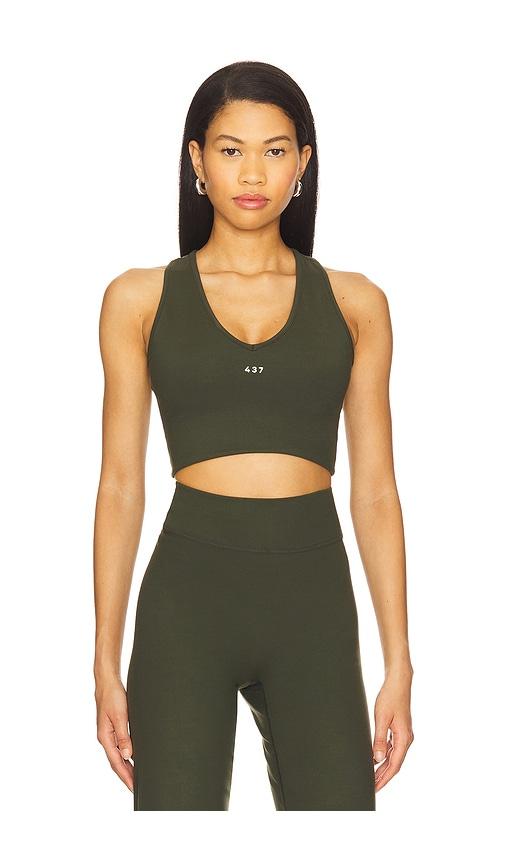 437 The V Tank Top in Dark Green by 437