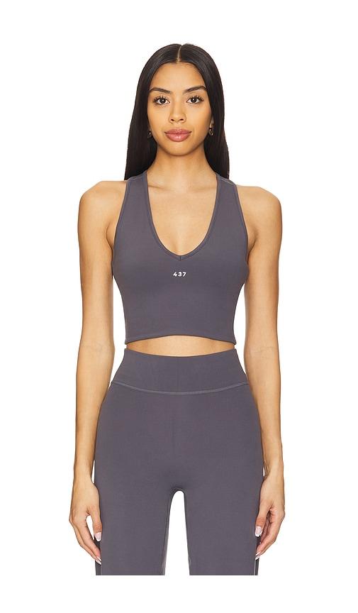 437 The V Tank Top in Grey by 437