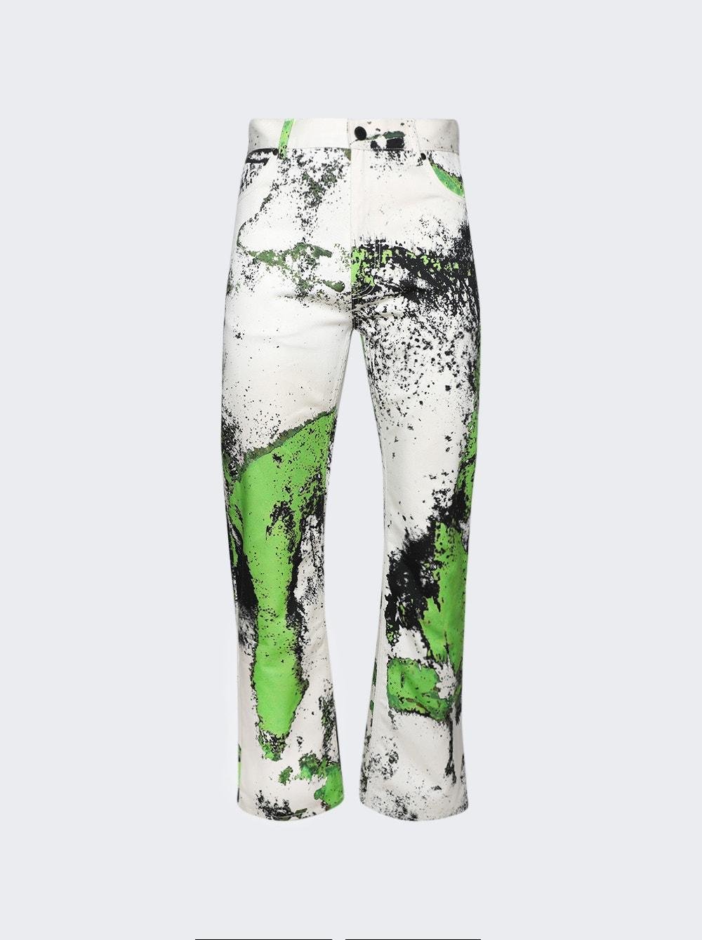 Corrosive 5p Pants White And Grunge Green  | The Webster by 44 LABEL GROUP