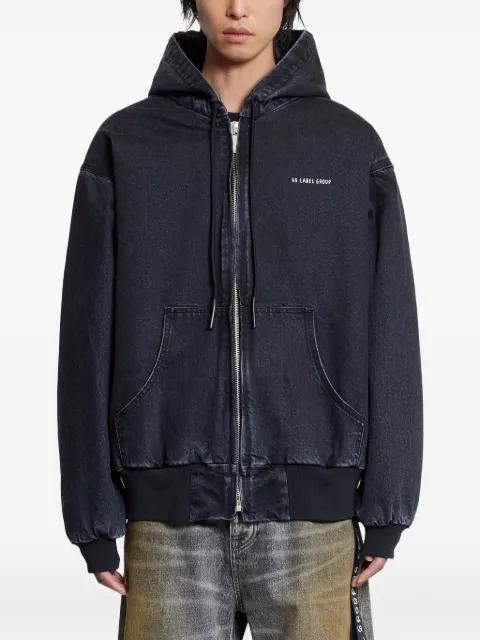 Sorrow padded zip-up denim jacket by 44 LABEL GROUP