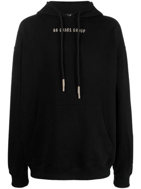 graphic-print cotton hoodie by 44 LABEL GROUP
