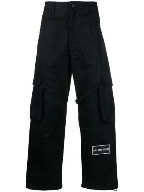 logo-patch cotton cargo pants by 44 LABEL GROUP
