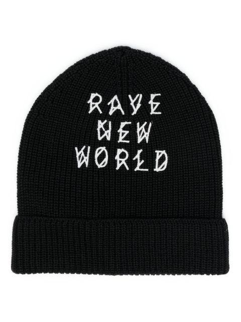 logo-print ribbed-knit beanie by 44 LABEL GROUP