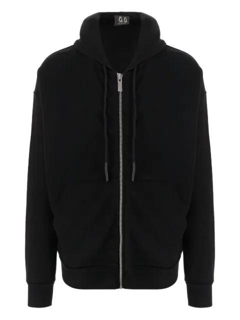zip-up cotton hoodie by 44 LABEL GROUP