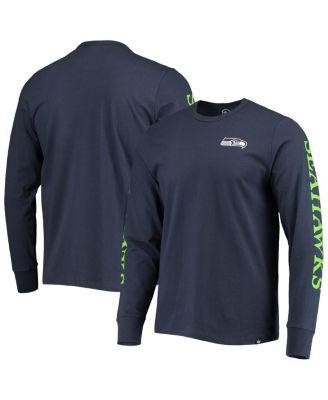 Men's '47 College Navy Seattle Seahawks Franklin Long Sleeve T-shirt by '47 BRAND