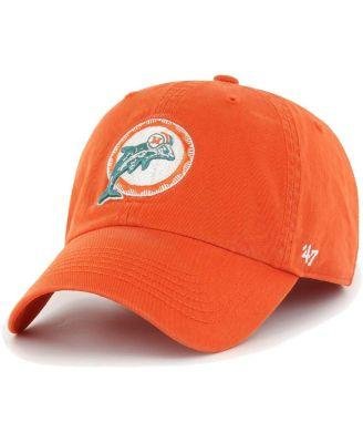 Men's Orange Miami Dolphins Gridiron Classics Franchise Legacy Fitted Hat by '47 BRAND