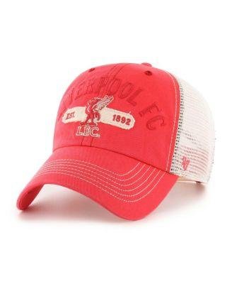 Men's Red, Cream Liverpool Riverbank Clean Up Snapback Hat by '47 BRAND