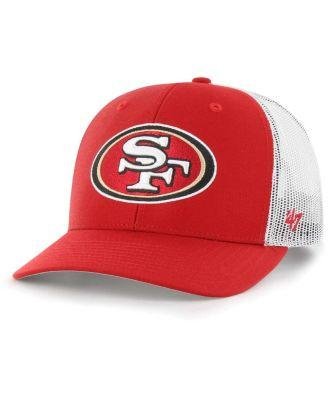 Men's Scarlet San Francisco 49ers Adjustable Trucker Hat by '47 BRAND