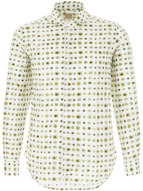 abstract-print cotton shirt by 4FF