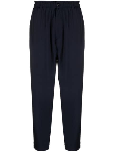 elasticated-waistband tapered trousers by 4SDESIGNS