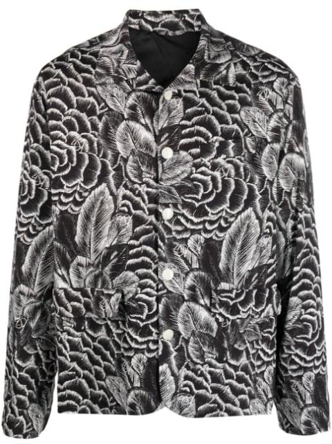 floral-print long-sleeve shirt by 4SDESIGNS