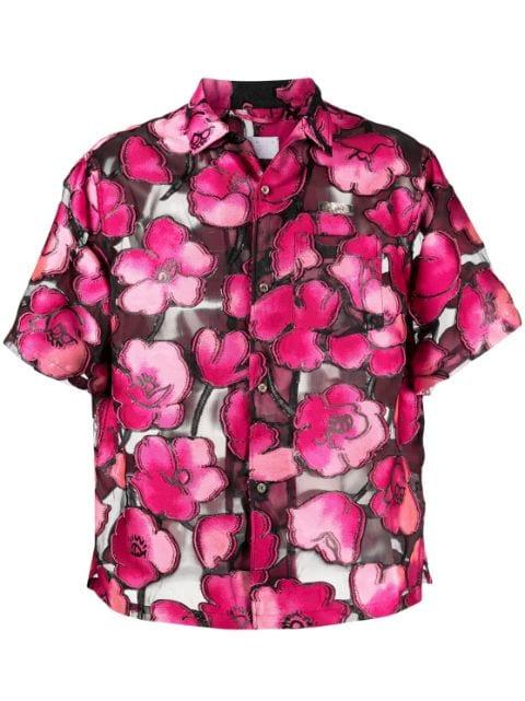 floral-print short-sleeve shirt by 4SDESIGNS