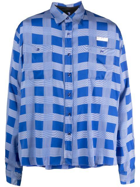 plaid-check pattern shirt by 4SDESIGNS