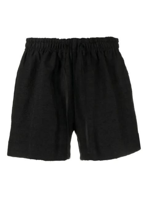 textured elasticated shorts by 4SDESIGNS