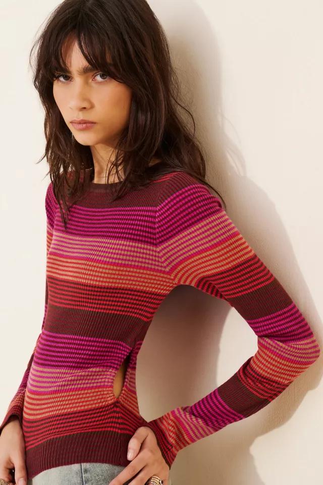 4SI3NNA Side Cinched Stripe Sweater by 4SI3NNA