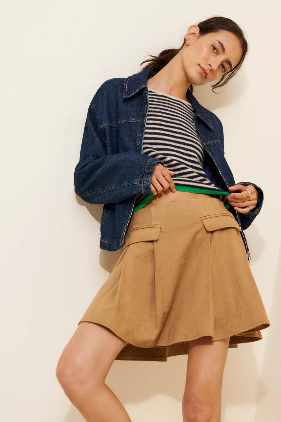 4SI3NNA Vegan Suede Mini Skirt by 4SI3NNA