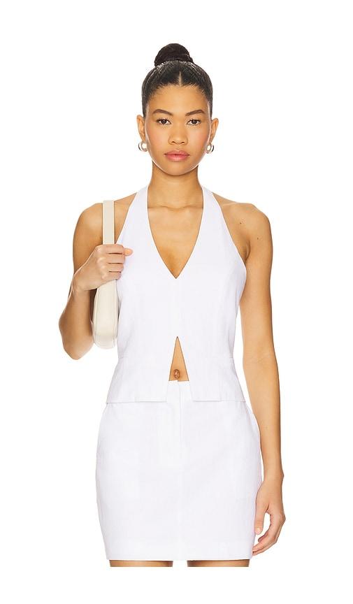 4th & Reckless Adrienna Halter Top in White by 4TH & RECKLESS